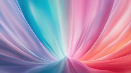 Soft and Flowing Fabric in Vibrant Colors Creating a Dreamy Visual of Blue, Pink, and Lavender Hues, Ideal for Background and Abstract Art Applications