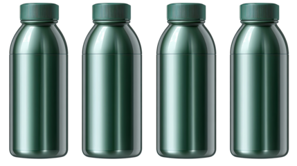 Green Stainless Steel Water Bottles for Hydration Generative AI