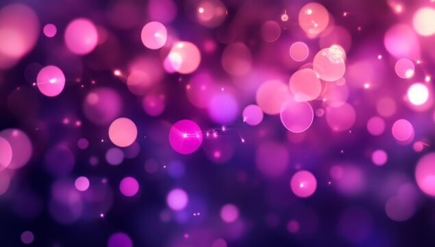 Abstract pink and purple bokeh background.