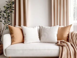 Cozy living room interior design modern home lifestyle in a bright inviting space