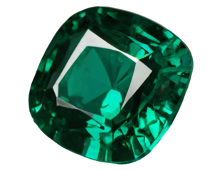 green diamond on white