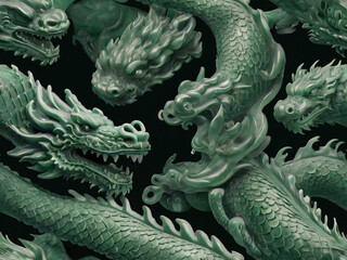 Fototapeta premium jade chinese dragon