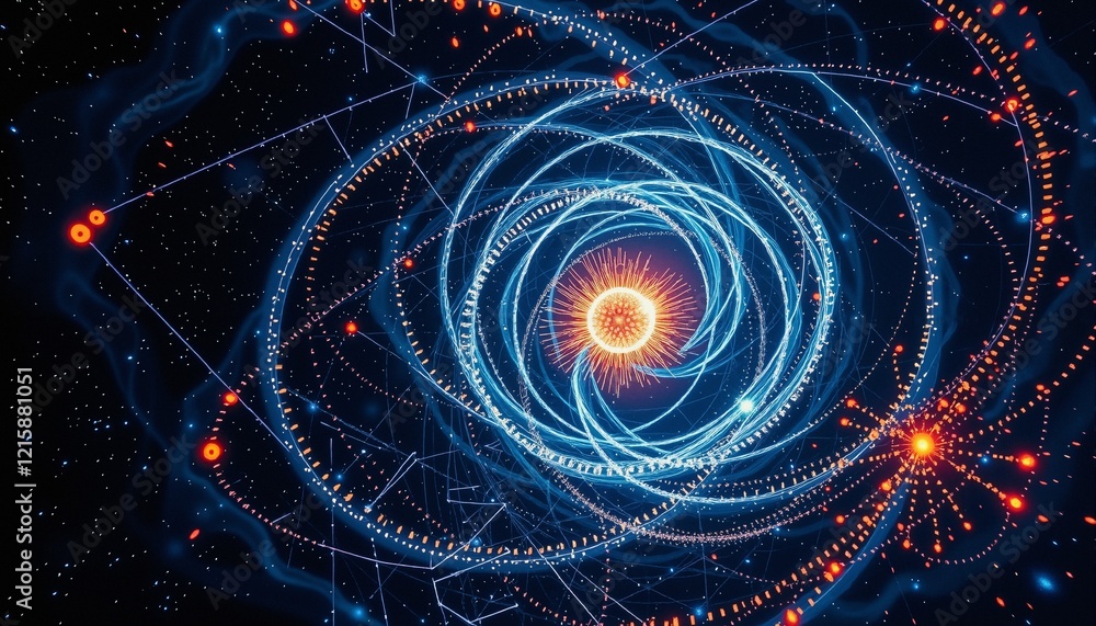Wall mural cosmic energy vortex abstract design