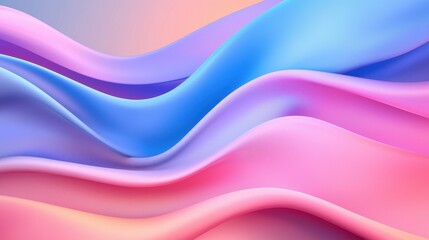 Obraz premium Vibrant Flowing Textures of Soft Waves in Pastel Colors Creating a Serene and Dreamy Atmosphere for Background or Abstract Art Use