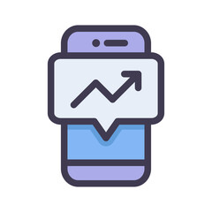 Smartphone Chart filled Style