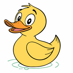 smiling cute duck 