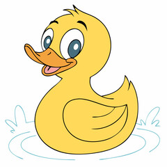 smiling cute duck 