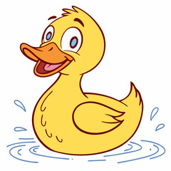 smiling cute duck 