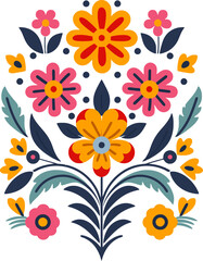 mexican embroidery floral pattern ornament