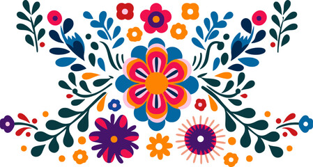 mexican embroidery floral pattern ornament