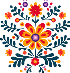 mexican embroidery floral pattern ornament