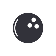 Bowling solid icons, minimalist vector illustration ,simple transparent graphic element .Isolated on white background
