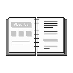 About Us Page Icon Representing Business Profiles and Organizational Information