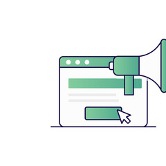 Digital Marketing Campaign Icon Representing Online Advertising and Brand Promotion