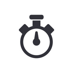 Stopwatch solid icons, minimalist vector illustration ,simple transparent graphic element .Isolated on white background