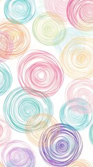 Pastel Swirls Abstract Background Soft Light. AI Generated