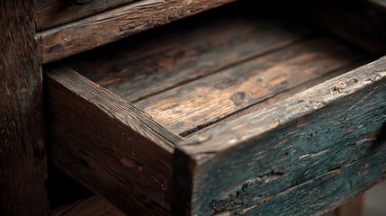 Expertly Restoring a Damaged Wooden Drawer to Its Former Glory with Careful Techniques and Tools. Woodwork, Craftsmanship, Restoration Concept