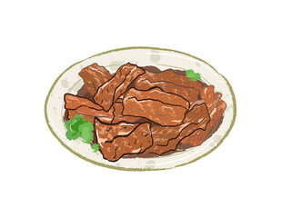 Braised Taiwanese meat tendons, food ingredient