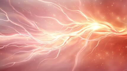 Abstract Energy Flow, Glowing Lines and Sparks