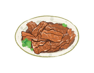 Braised Taiwanese meat tendons, food ingredient