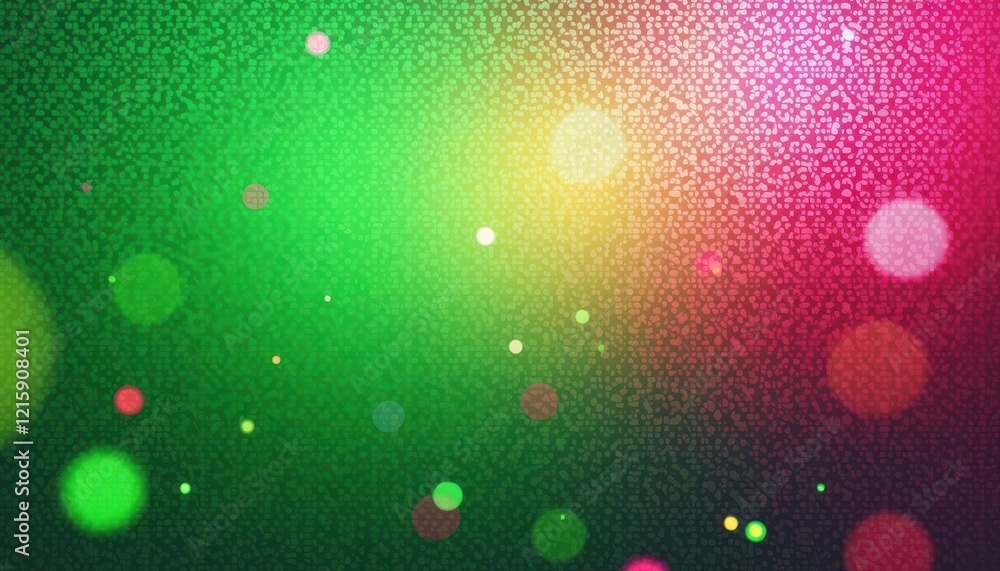 Poster vibrant abstract christmas tree background with colorful lights and bokeh effect