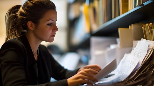 A researcher poring over documents related to the International Criminal Court is mission to end impunity