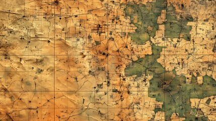 Obraz premium A map showing landmine locations in a post-conflict zone before and after the implementation of the landmines treaty