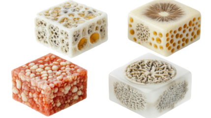 Melting Ice Cubes Showcasing Unique Textures and Colors Generative AI