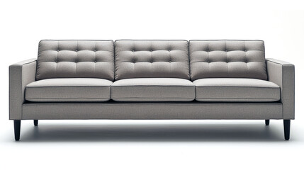 Modern Grey Fabric Sofa: Elegant & Comfortable Living Room Furniture