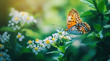 Obraz premium Diverse plant and insect species in a local wildlife habitat, promoting biodiversity