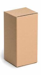 Beige Cardboard Box 3D Render