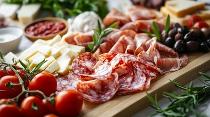 restaurant, restaurant food, cheese, tomatoes, meat, greens, cafe, diet, healthy food, goodies, salad, haute cuisine