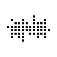 Sound Wave Icon. Digital Illustration of Sound Waves. Audio Wave. Music waves. Bar beats, frequency patterns. Sound movement, spectrum, equalizer waves.