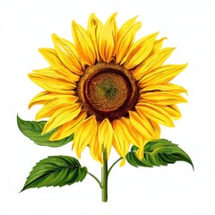 Fototapeta premium the AI Image Generator, Vivid Sunflower Bloom Illustration