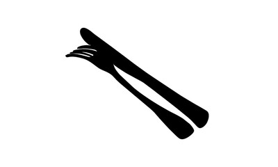 silhouette of spoon and fork