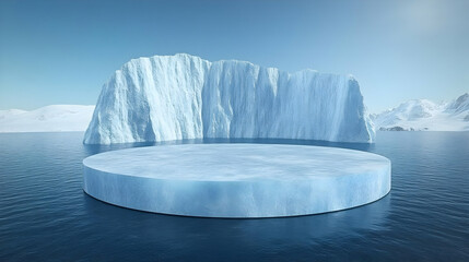 Icy Platform 3D Render