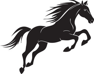 jumping horse isolated on white