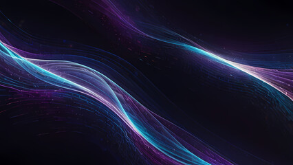 Obraz premium Glowing Light Trails on a Dark Futuristic Gradient 