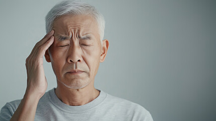 Older Asian men have headaches