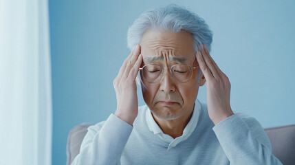 Older Asian men have headaches