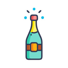 champagne bottle icon design