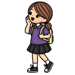 expressive girl greeting 