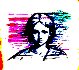Obraz premium abstract woman sketch 
