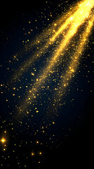Golden Sparkles Abstract Background