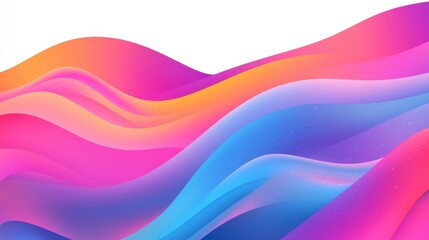 Abstract Colorful Wave Background Vibrant Pink Blue and Orange Gradient Swirls