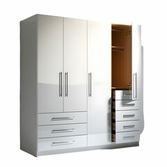 A pleasant Cupboard wardrobe on the white background