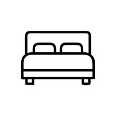 double bed icon design