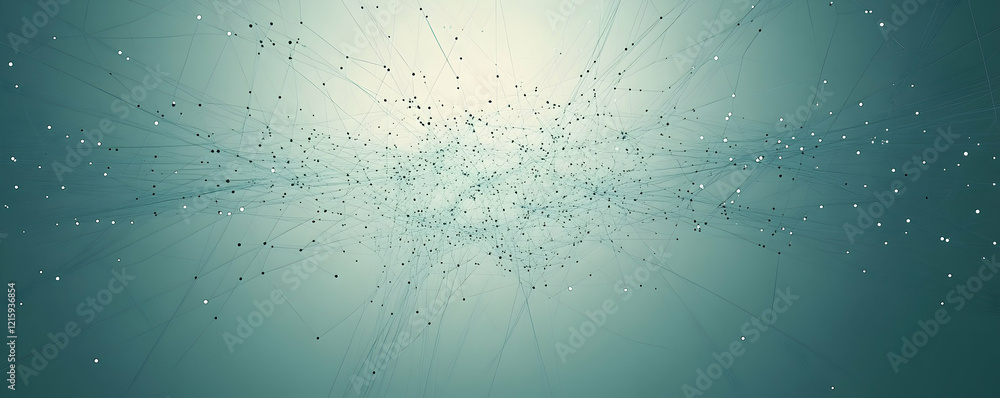 Poster minimalist flat vector background banner with interconnected dots and lines