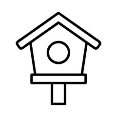 Birdhouse icon on white background
