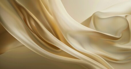 Fototapeta premium Soft, flowing silk fabric in warm tones, creating a serene and elegant atmosphere.